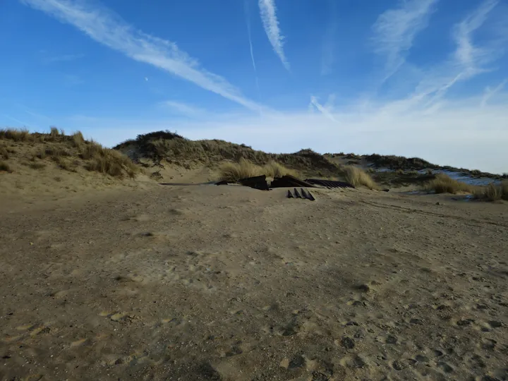 Oostnieuwkerke duinen wandeling in de koude (België)